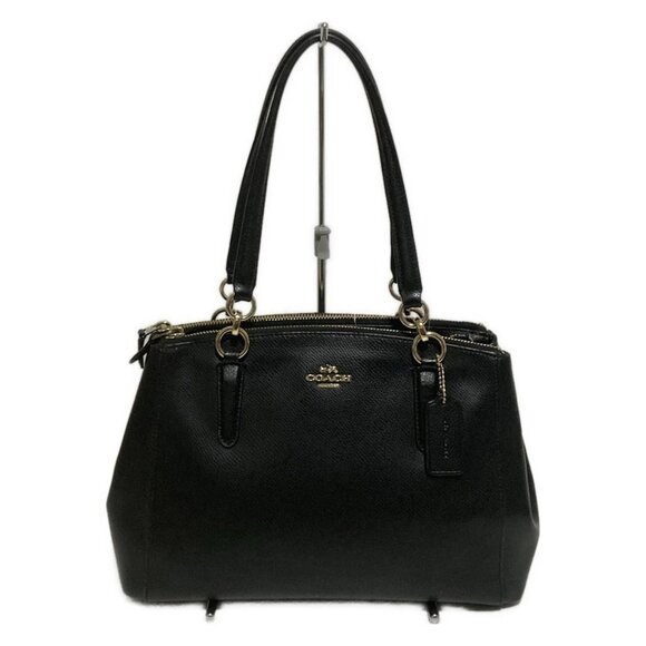 Auth COACH Small Christie Carryall F36637 Black Leather - Handbag - Picture 1 of 12